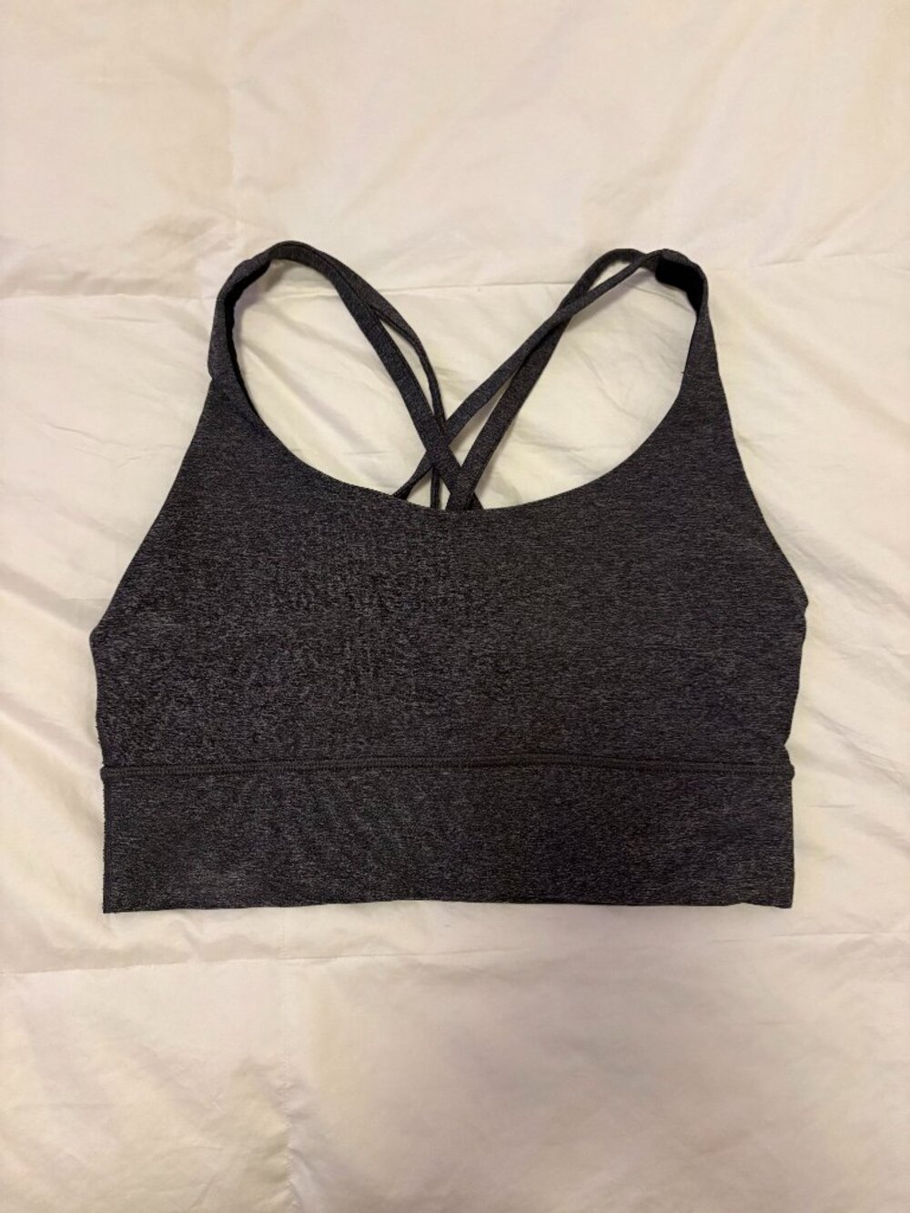 Lululemon Energy Bra Longline Heathered Gray Size 6